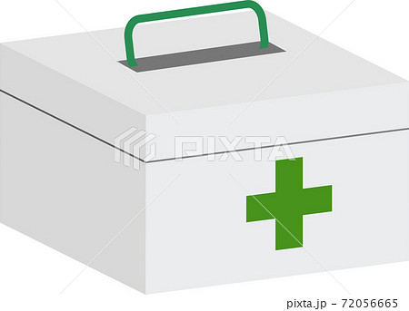 シンプルな薬箱 救急箱のイラストのイラスト素材