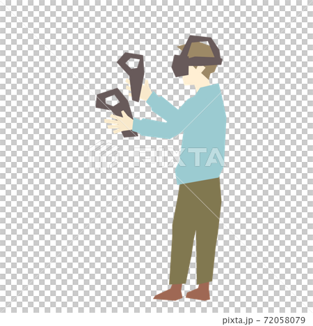 Men wearing VR goggles Men wearing VR goggles 72058079