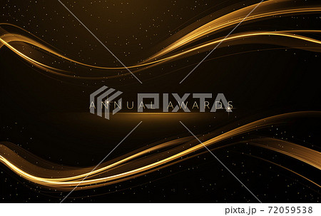 Award nomination ceremony luxury background with golden glitter sparkles 72059538