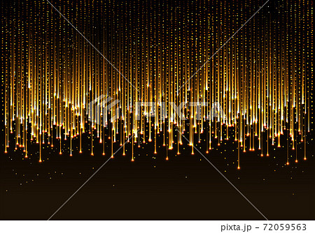 curtain of golden particles on a black backgroundのイラスト素材 [72059563] - PIXTA
