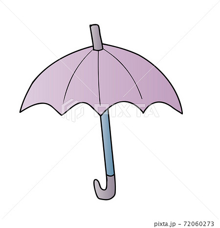紫の傘 イラストのイラスト素材