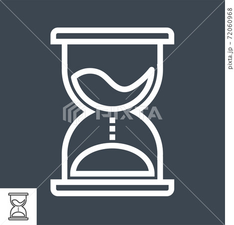 Hourglass Thin Line Vector Icon Hourglass Thin Line Vector Icon 72060968
