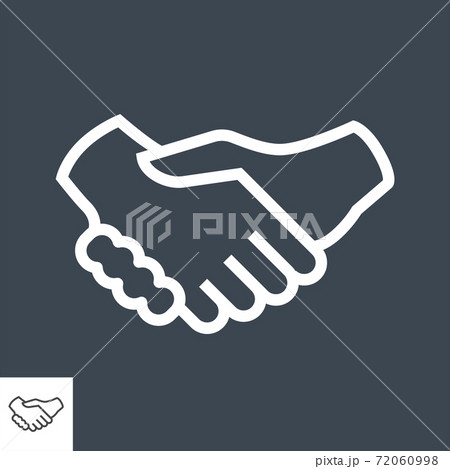Handshake Related Vector Line Icon. 72060998