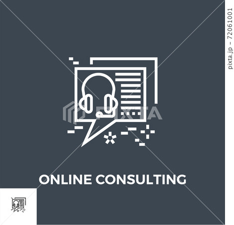 Online Consulting Line Icon Online Consulting Line Icon 72061001