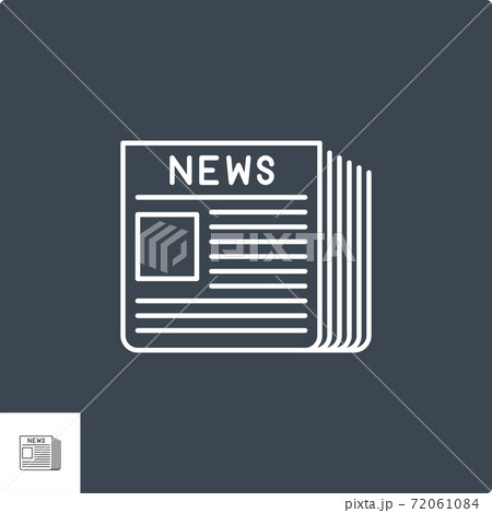 Newspaper Thin Line Vector Icon. Newspaper Thin Line Vector Icon. 72061084