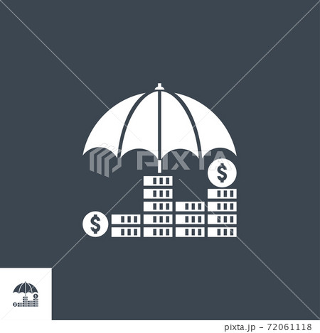 Funds Protect related vector glyph icon. Funds Protect related vector glyph icon. 72061118