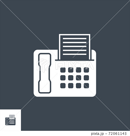 Fax related vector glyph icon. 72061143