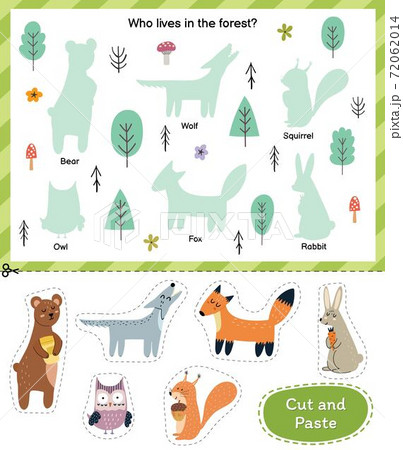 Cut the animals and match them with the right shadows. Who live in the forest Cut the animals and match them with the right shadows. Who live in the forest 72062014