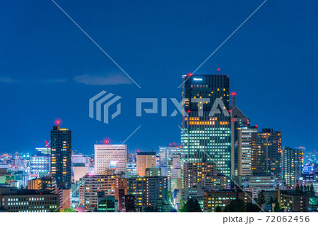 青葉城址から見る仙台市の夜景　【宮城県】 72062456