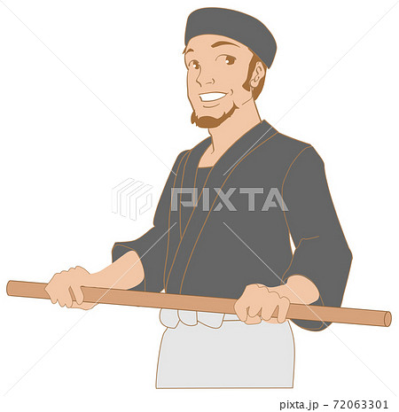 手打ちそば　うどんを打つ職人 72063301