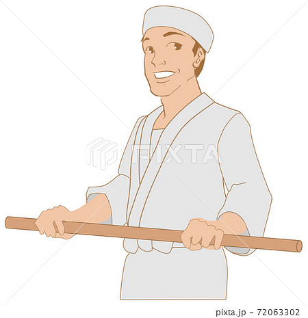 手打ちそば うどんを打つ職人 手打ちそば うどんを打つ職人 72063302