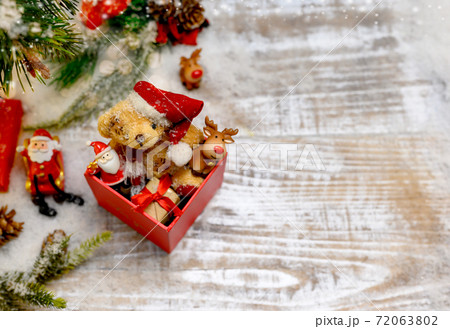 Christmas decoration at home. Xmas and New Year celebration on winter holiday. 72063802