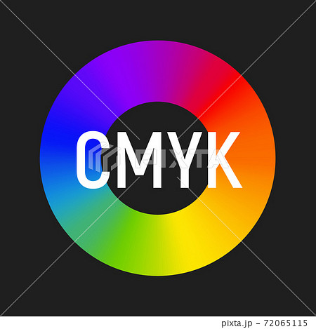 CMYK color wheel spectrum selector picker. CMYK palette logo. Color rainbow diagram circle 72065115