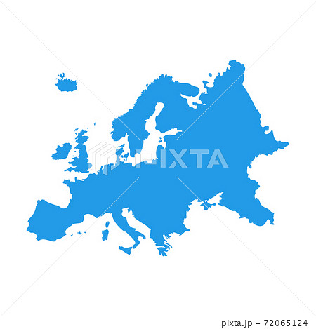 Europe map vector country border. European map eu silhouette continent illustration 72065124