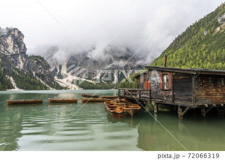 Pragser Wildsee Boat House Dolomites 72066319