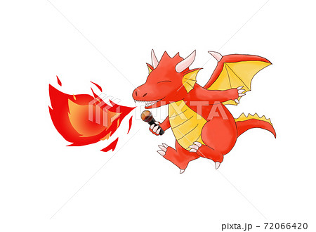 A Dragon That Spits Fire With A Song Stock Illustration 7664