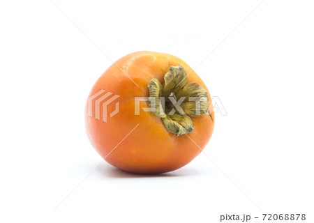 Closeup of organic Kaki on white background 72068878