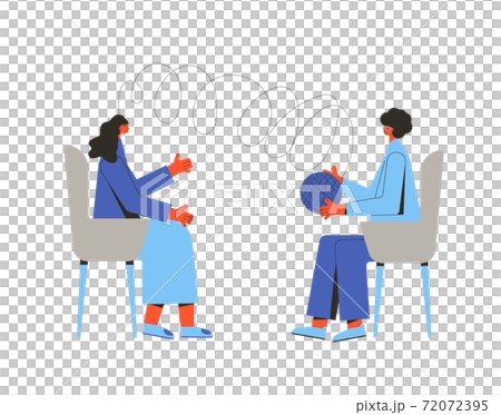 Mental health therapy session. Vector color flat. Mental health therapy session. Vector color flat. 72072395