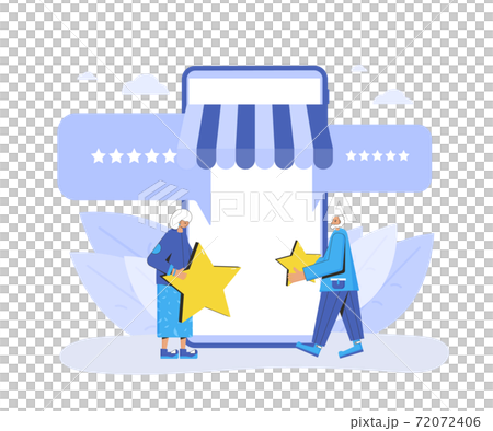 Feedback concept. People with stars in their hands Feedback concept. People with stars in their hands 72072406