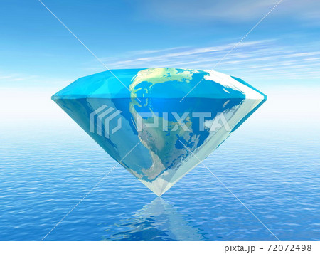 Earth is a diamond - 3D render Earth is a diamond - 3D render 72072498