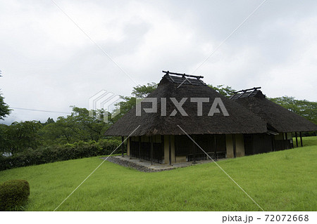 桜淵公園　釜屋建民家　茅葺屋根 72072668