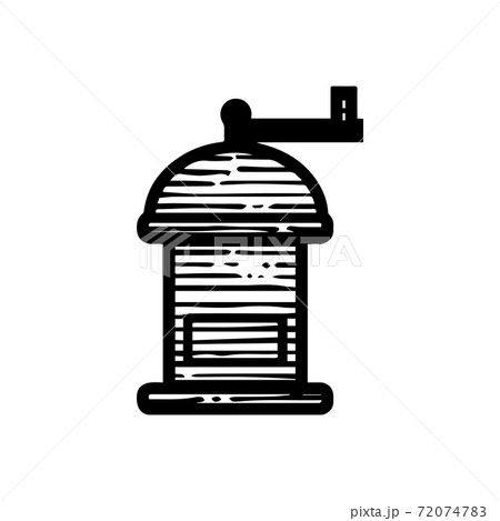 coffee roaster icon hand drawn vector illustration isolated on w 72074783