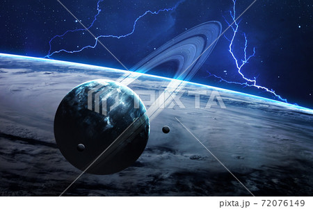 Planets and lightnings Planets and lightnings 72076149