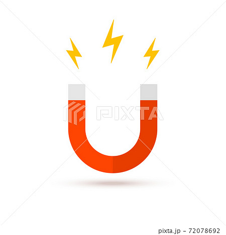 Magnet vector logo icon. Electromagnetic fieldd business attract concept 72078692