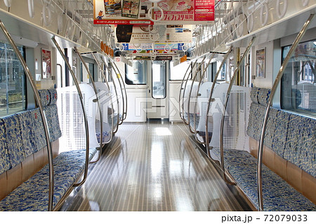 鹿児島本線1系 電車内 の写真素材