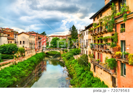 Architecture of the old town of Vicenza, Italy 72079563