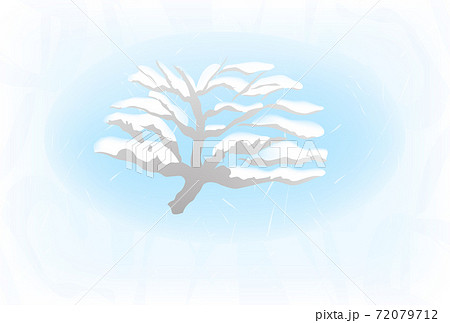 枝に雪(寒中見舞いはがき背景イラスト) 枝に雪(寒中見舞いはがき背景イラスト) 72079712