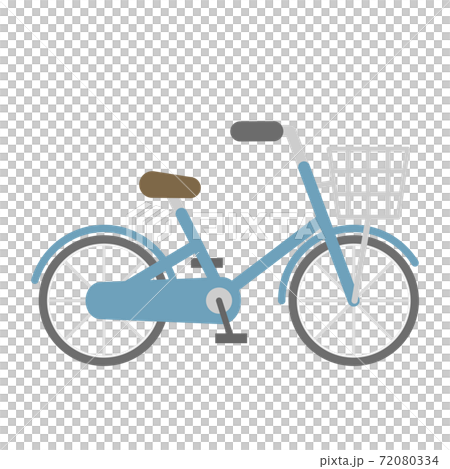 青い自転車のイラスト素材