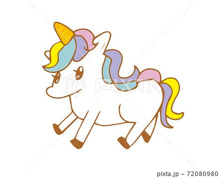 Fancy Unicorn Pastel Stock Illustration