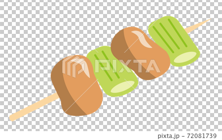 シンプルな焼き鳥のイラスト/白背景 72081739