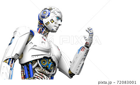 AI　人工知能　ロボット　3Dイラストレーション 72083001