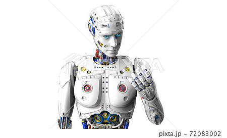 AI　人工知能　ロボット　3Dイラストレーション 72083002