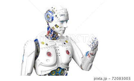 AI　人工知能　ロボット　3Dイラストレーション 72083003