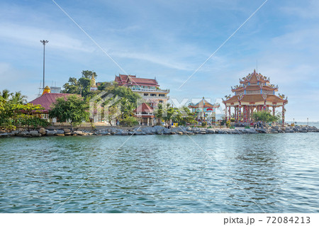 View of San Chao Guanyin Tutelary at Ko Loi Sriracha Wharf View of San Chao Guanyin Tutelary at Ko Loi Sriracha Wharf 72084213