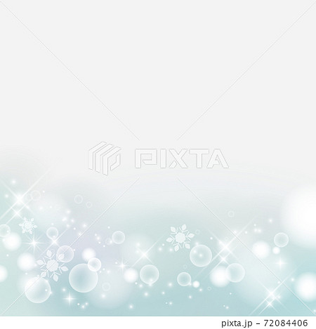 冬イメージの抽象背景 雪の結晶 キラキラ 爽やか ライトブルー のイラスト素材