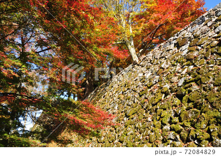 高取城跡の紅葉 72084829