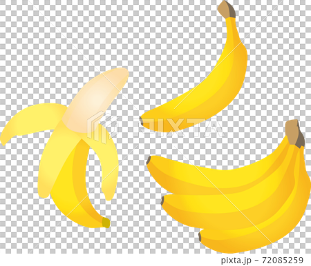 Banana set watercolor style Banana set watercolor style 72085259