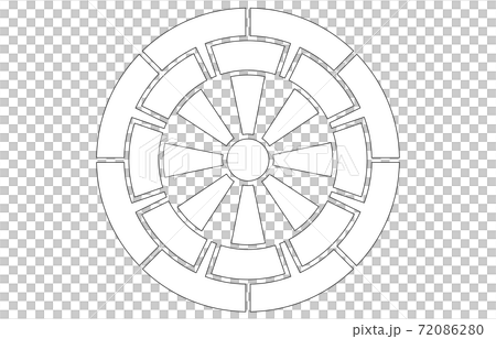 家紋　源氏車　白 72086280