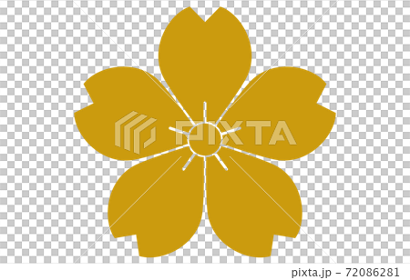 家紋　山桜　金 72086281