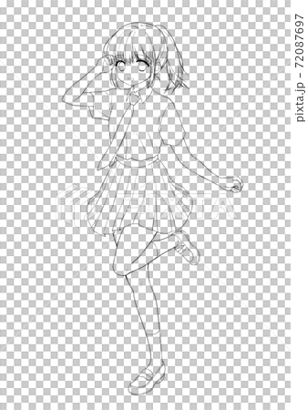 萌觸摸女學生畫線的夏裝(全身) 萌觸摸女學生畫線的夏裝(全身) 72087697