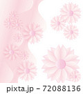 やさしいピンクの花の背景 72088136
