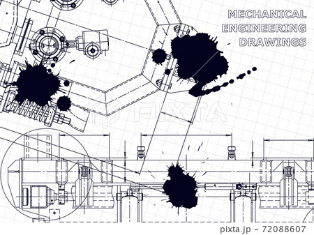 Computer aided design systems. Technical illustrations, backgrounds. Mechanical engineering drawing Computer aided design systems. Technical illustrations, backgrounds. Mechanical engineering drawing 72088607