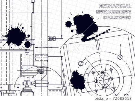 Computer aided design systems. Technical illustrations, backgrounds. Mechanical engineering drawing Computer aided design systems. Technical illustrations, backgrounds. Mechanical engineering drawing 72088618