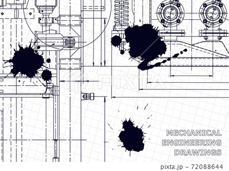 Computer aided design systems. Technical illustrations, backgrounds. Mechanical engineering drawing Computer aided design systems. Technical illustrations, backgrounds. Mechanical engineering drawing 72088644