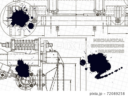 Computer aided design systems. Technical illustrations, backgrounds. Mechanical engineering drawing Computer aided design systems. Technical illustrations, backgrounds. Mechanical engineering drawing 72089258