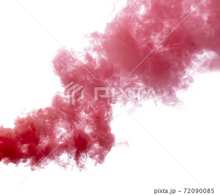 Red smoke isolated on a white 72090085